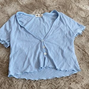 Blue crop top